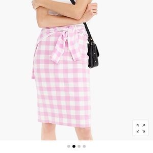 J crew checkered pencil skirt